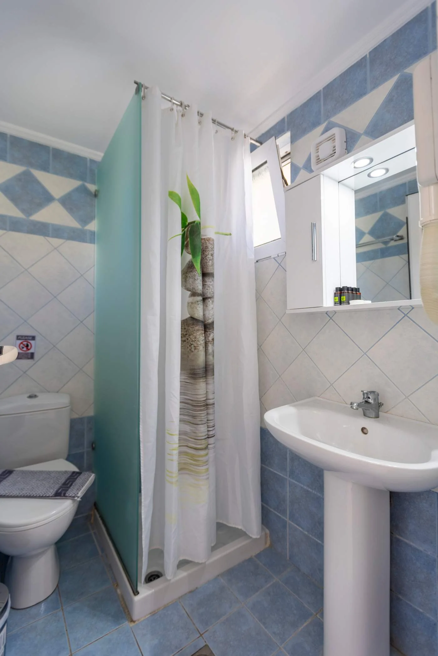 Studio bathroom with shower