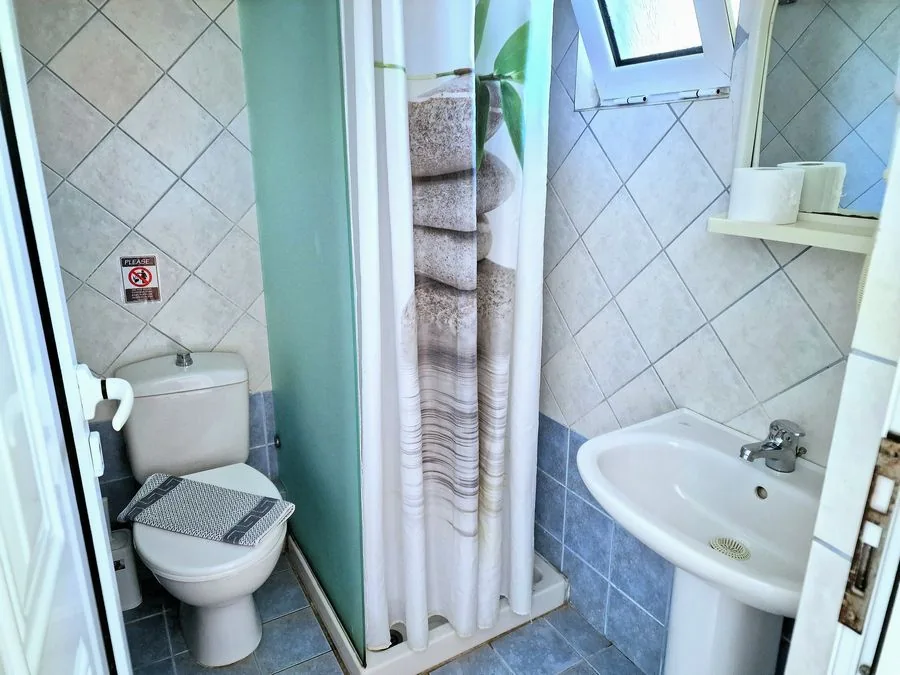 Studio bathroom and shower