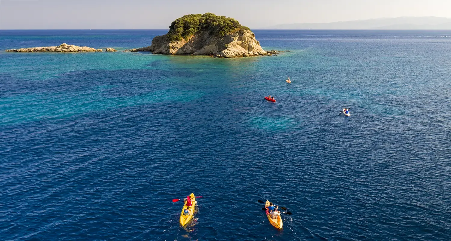 Troulos Beach and the small island of Troulonisi